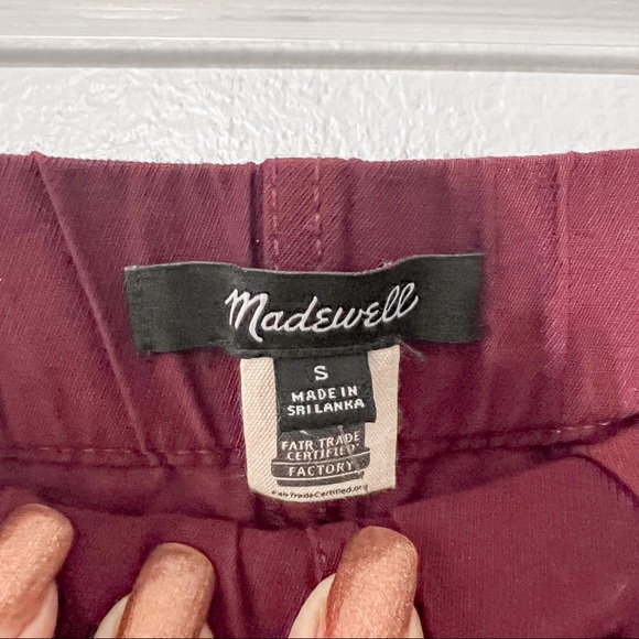 Madewell track/casual burgundy pants size Small - Picture 6 of 9